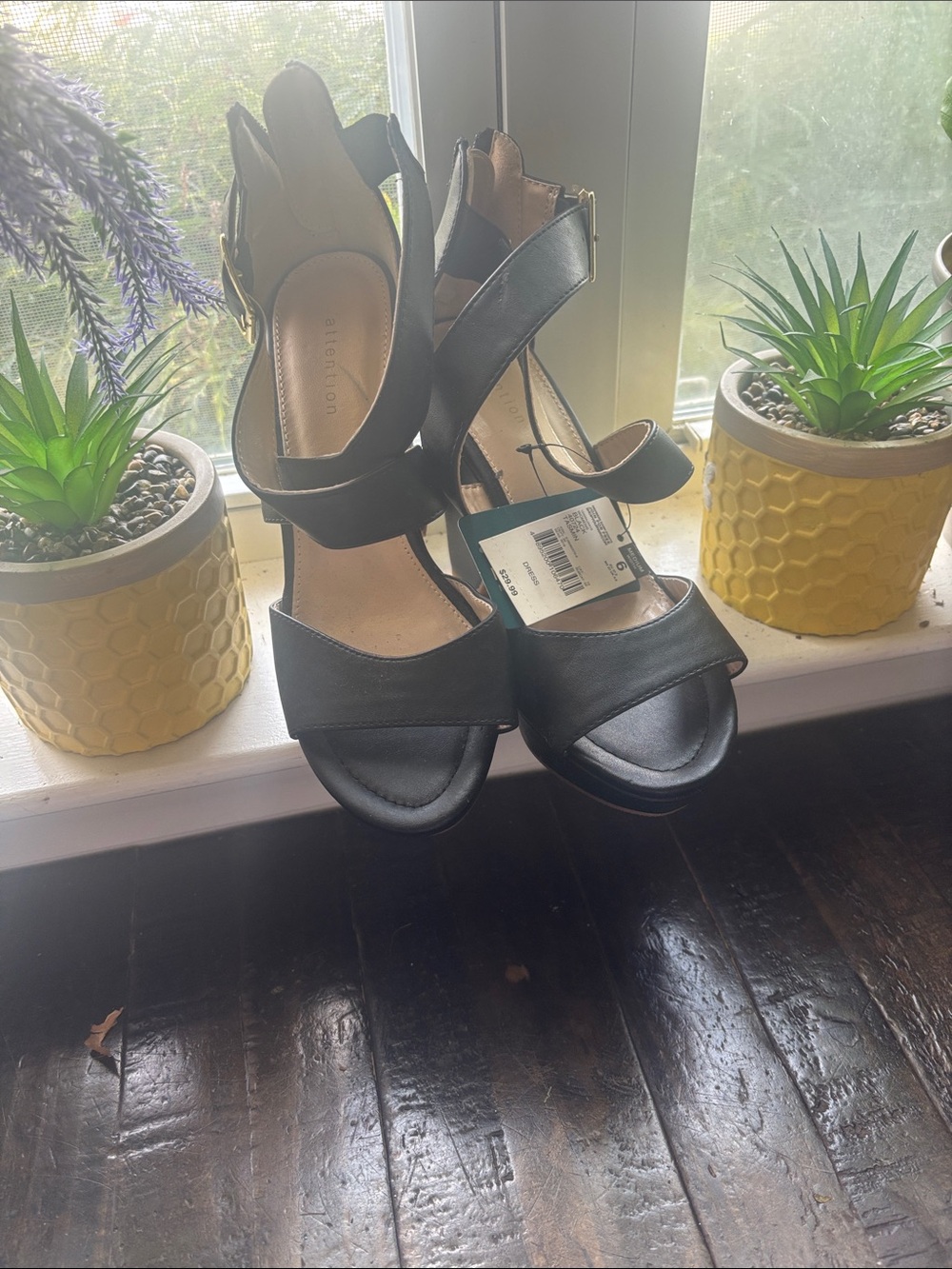 NWT Black Ankle-Strap Dress Sandals - Women's